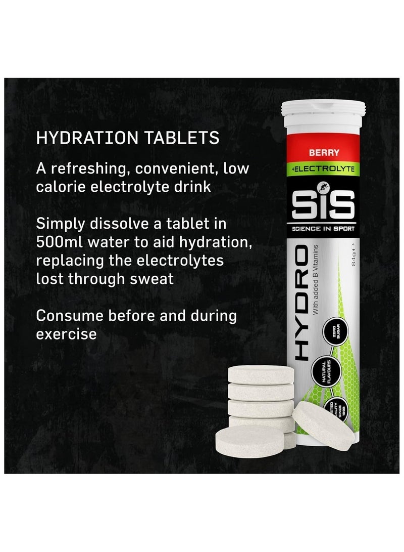 SIS Hydro Electrolyte Tablets | Sugar Free Hydration Tablets | Essential Electrolytes to Reduce Fatigue & Aid Rehydration | Gluten Free | Berry Flavour | 20 Servings | 1 Pack | 20 x 4.5g - Image 4
