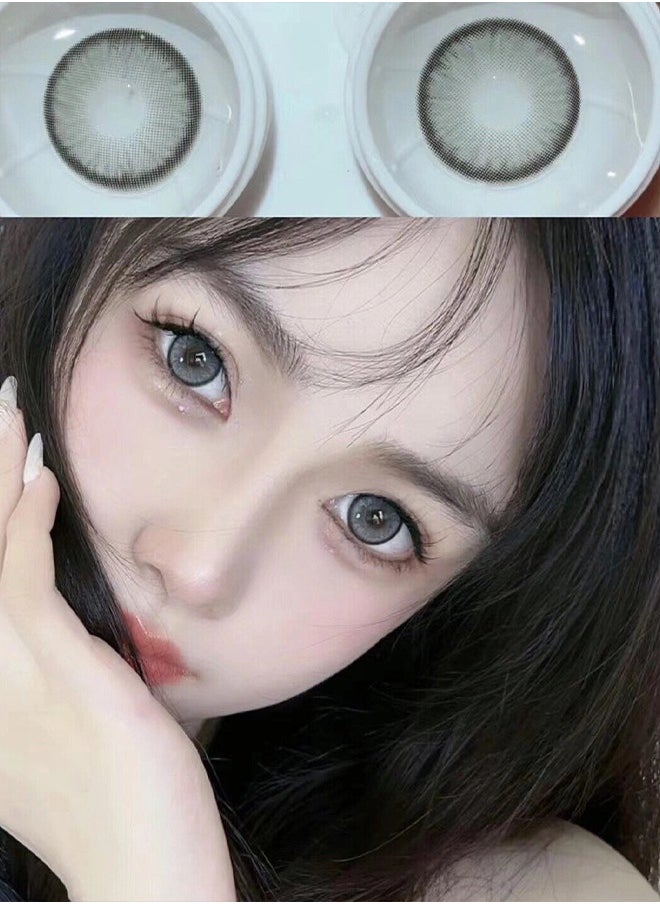 Mill Creek Mill Creek color contact lenses 14.5MM hydrogel lenses can be used for 12 months 1 pair of 2 grey glasses  - Image 3