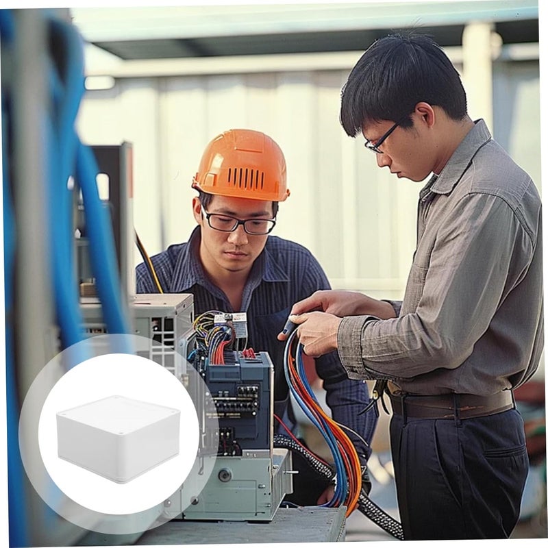 صندوق تقاطع PVC الأبيض للاستخدام الداخلي والخارجي، غلاف كهربائي مقاوم للغبار خفيف الوزن - Image 3