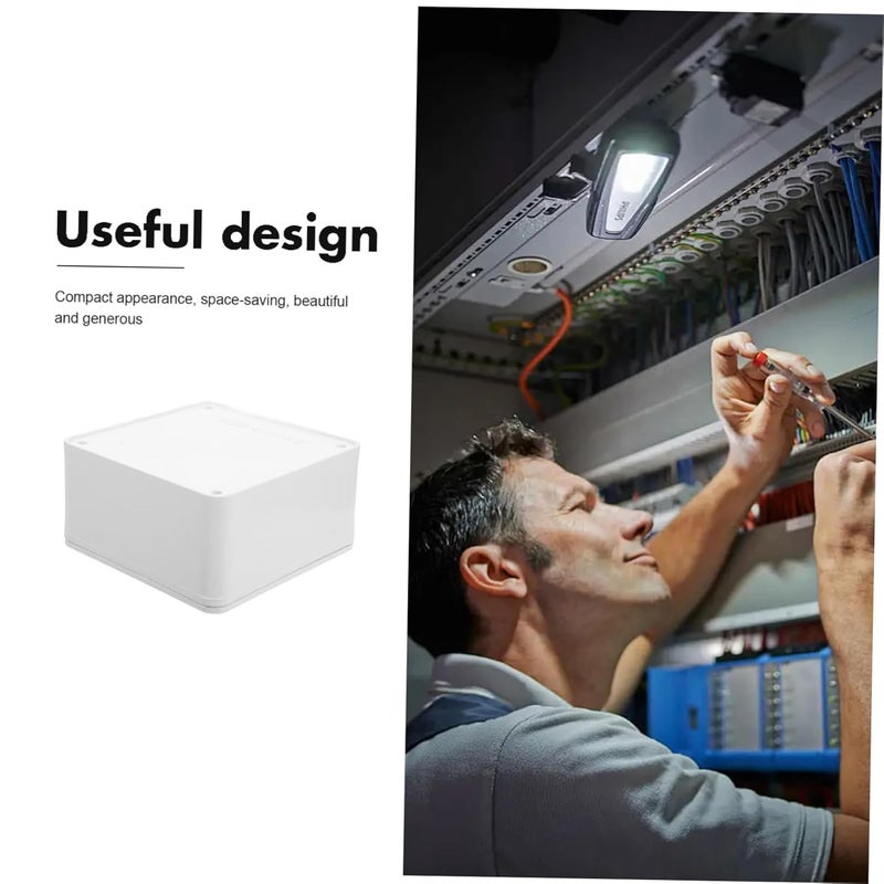 صندوق تقاطع PVC الأبيض للاستخدام الداخلي والخارجي، غلاف كهربائي مقاوم للغبار خفيف الوزن - Image 5