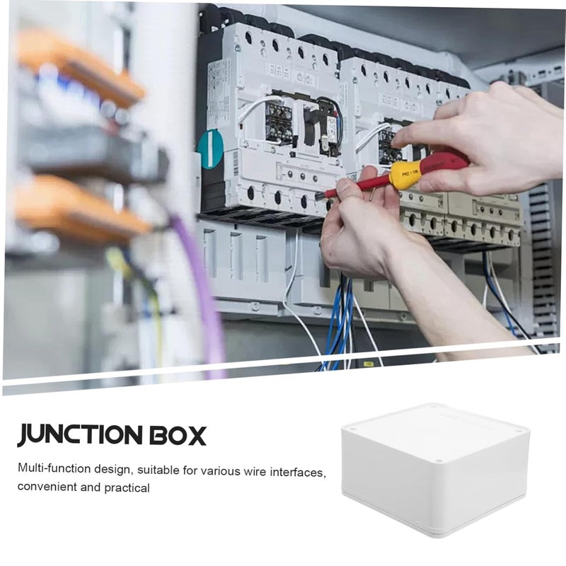صندوق تقاطع PVC الأبيض للاستخدام الداخلي والخارجي، غلاف كهربائي مقاوم للغبار خفيف الوزن - Image 4