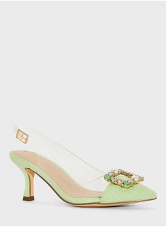 MENBUR Pointed Toe Mid Heel Sandals  - Image 2