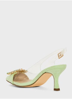 MENBUR Pointed Toe Mid Heel Sandals  - Image 3