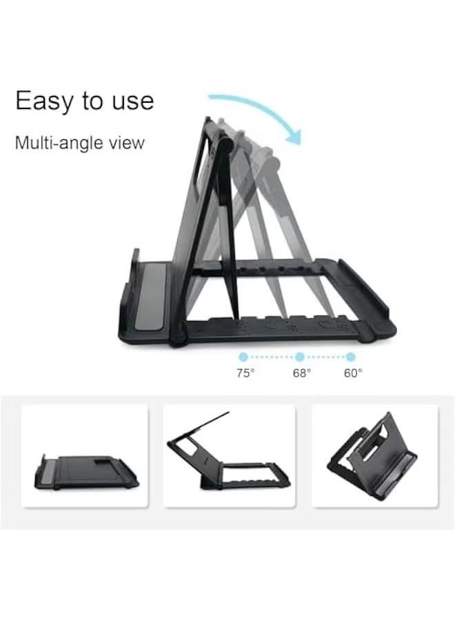 4 Pack Cell Ph Stand Foldable Ph Holder for Desk Compatible with Ph 15 14 13 12 11 Pro Xs Xs Max Xr X 8 Switch All Phs Black & White & Blue & Pink  - Image 4