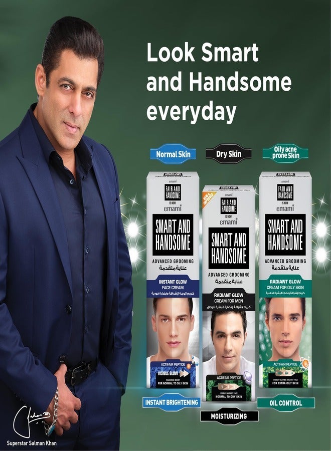 Radiant Glow cream for Men, non greasy look & visible radiance, 50 gm