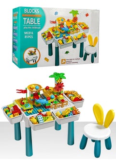 Kids Multi Activity Table and Chair Set With Storage 85pcs Building Blocks Table Bricks Craft Learn Study Play Water Sand Table Boys Girls Educational Children Toddlers Activities Furniture Toys Desk - pzsku/Z2DA077C7E4F4B16720B4Z/45/_/1720271287/15f6079c-89e0-4ca0-9956-c9cb36ed27f6