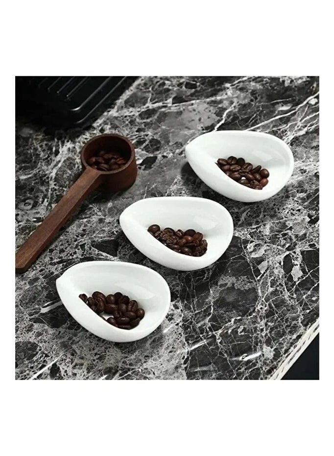 Jarrah Ceramic Coffee Bean Weighing Tray 15g to 40g Capacity for Pouring into Grinder and Cupping Use Elegant Barista Tool - Image 2