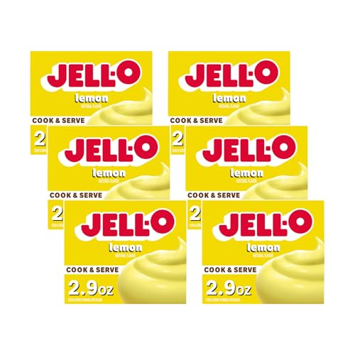 Jell-O Cook & Serve Lemon Pudding & Pie Filling, 2.9 Ounce (Pack of 6) - Image 1