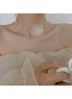 French Style Pearl Necklace Necklace Women's Light Luxury Niche Design Love Clavicle Chain High-grade Sweater Chain Elegant