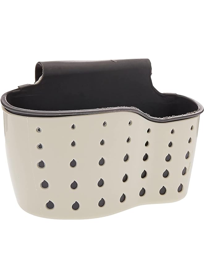 ECVV Sink Storage Basket Sink Caddy Soap And Sponge Holder Drying Rack Holders Dish Drying Rack Sink Shelf Beige - Image 1