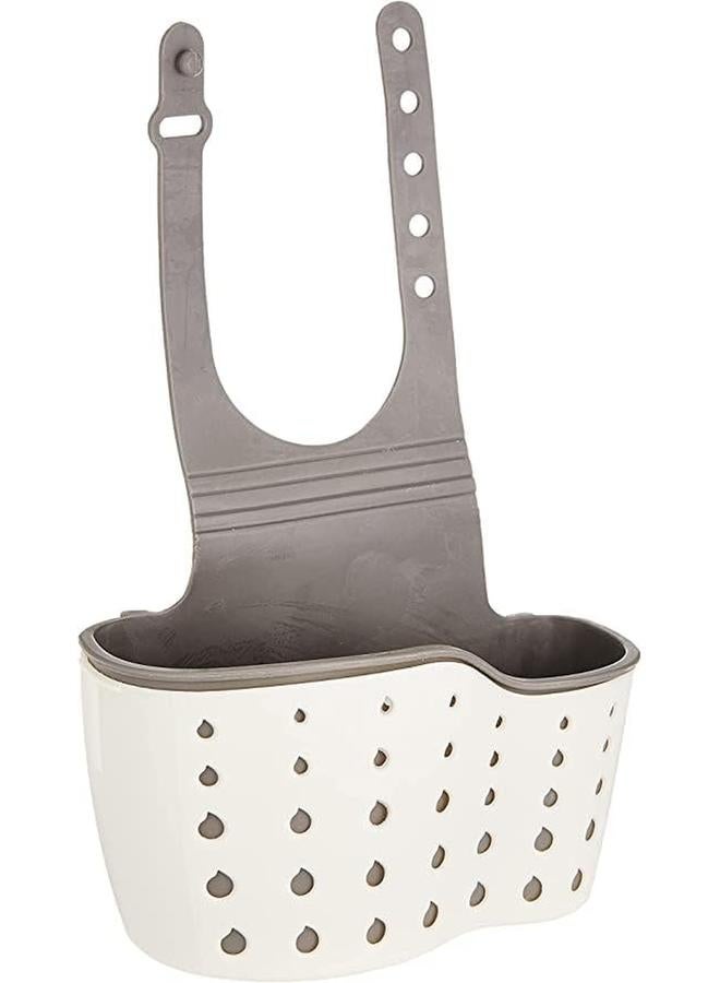 ECVV Sink Storage Basket Sink Caddy Soap And Sponge Holder Drying Rack Holders Dish Drying Rack Sink Shelf Beige - Image 4