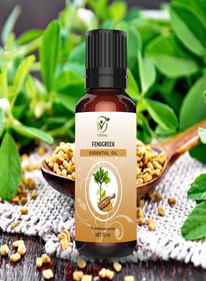 افتراضي زيت الحلبة (ميثي دانا) العطري من فيرتوال، زيت نقي وطبيعي وغير مخفف للتدليك والعناية بالشعر والقشرة وتهيج الجلد وتقليل حب الشباب والعناية بالبشرة (15 مل) - Image 4