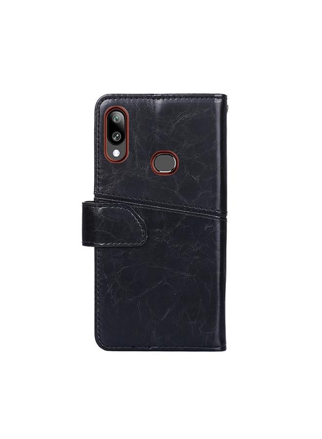 S-TOP Case For Samsung Galaxy A10s Geometric Stitching Horizontal Flip TPU + PU Leather Case with Holder & Card Slots & Wallet - Image 3