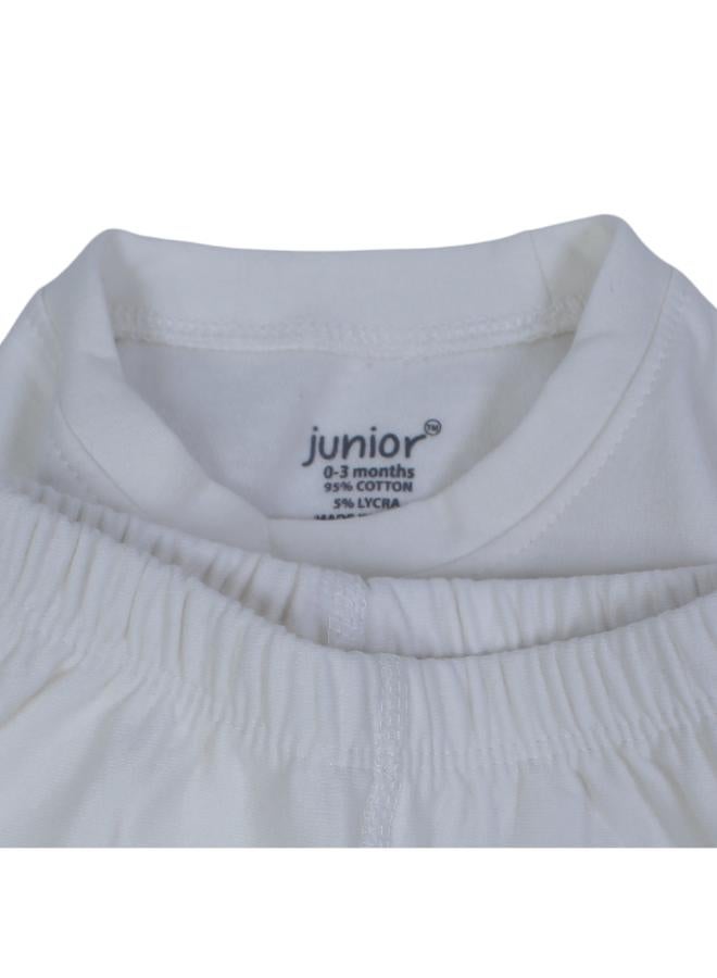 Junior Unisex Baby Cotton Thermal Set – Off-White - Image 3