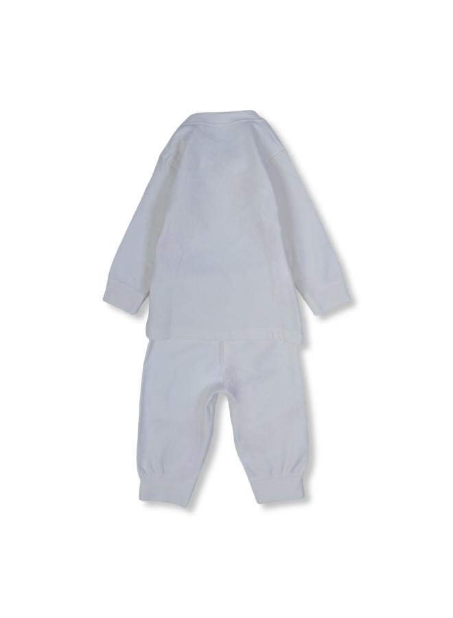 Junior Unisex Baby Cotton Thermal Set – Off-White - Image 2