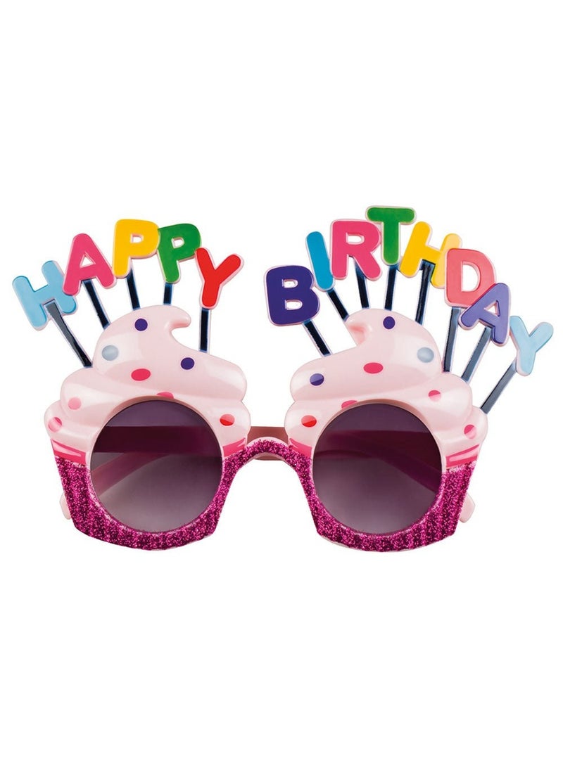 BOLAND Happy Birthday Glasses Pink Glitter - Image 1