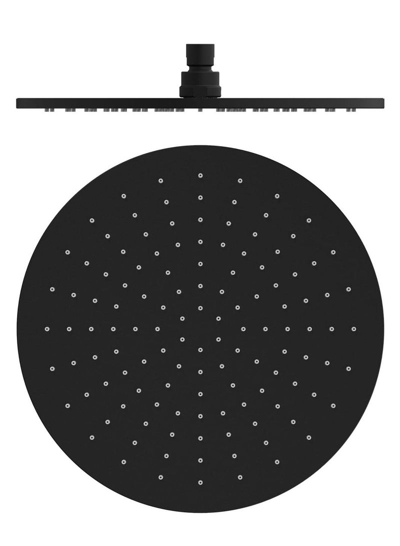 ITG 10-Inch Rain Shower Head, 25cm Round 304 Stainless Steel, Matte Black Finish, High Pressure Rainfall Showerhead, Ultra-Thin, Anti-Rust, Bathroom Overhead Shower - Image 2