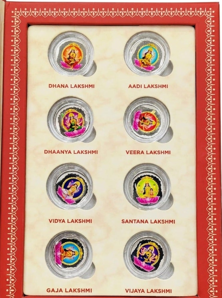 KHUSHBOO JEWELS 8 GRAMS SILVER 999 ASHTALAXMI  COINS - Image 4
