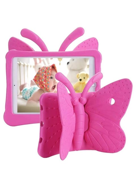 Case, iPad Air 2 Case for Kids,Cute Butterfly Shockproof EVA Foam Super Protection Stand Cover for 9.7" iPad Air/Air 2 iPad 2017/2018 - Rose