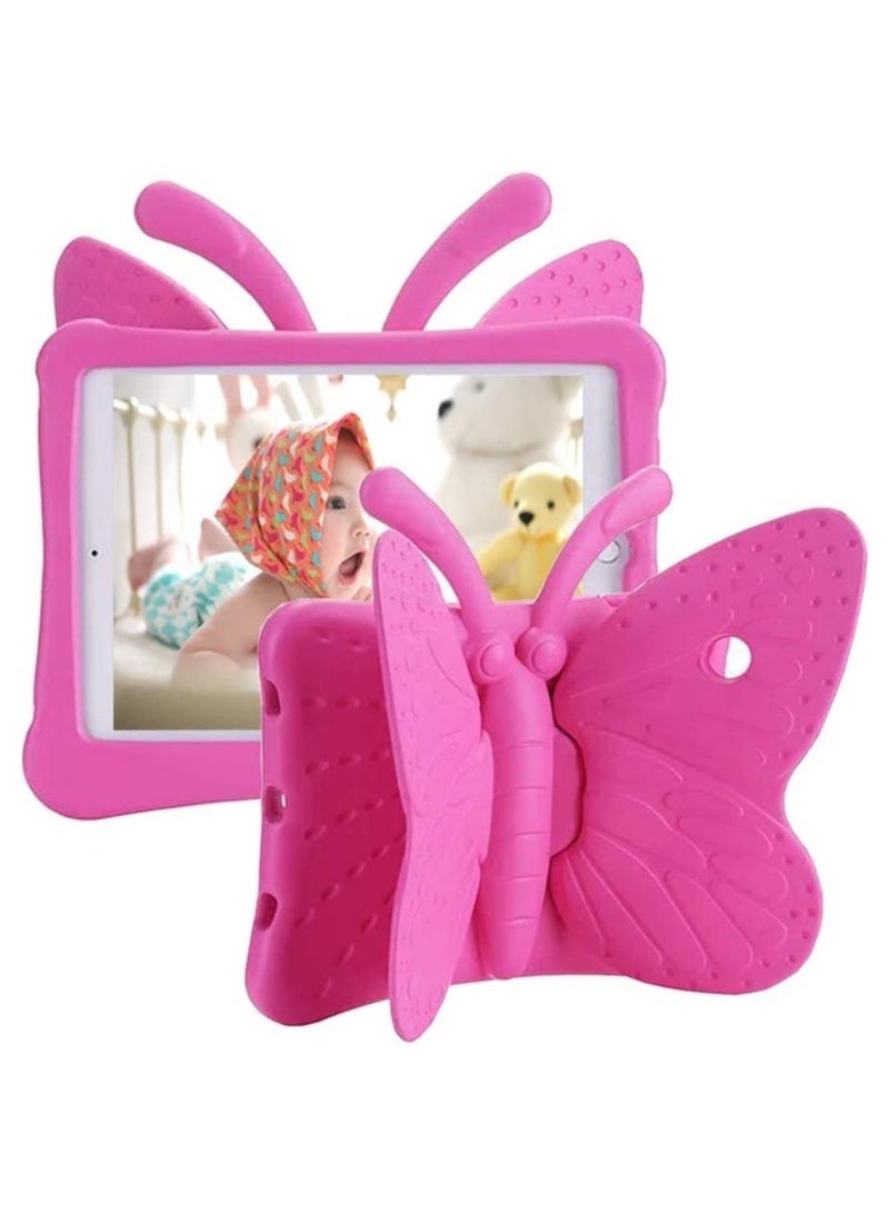 ELTRAZONE Case, iPad Air 2 Case for Kids,Cute Butterfly Shockproof EVA Foam Super Protection Stand Cover for 9.7" iPad Air/Air 2 iPad 2017/2018 - Rose - Image 1