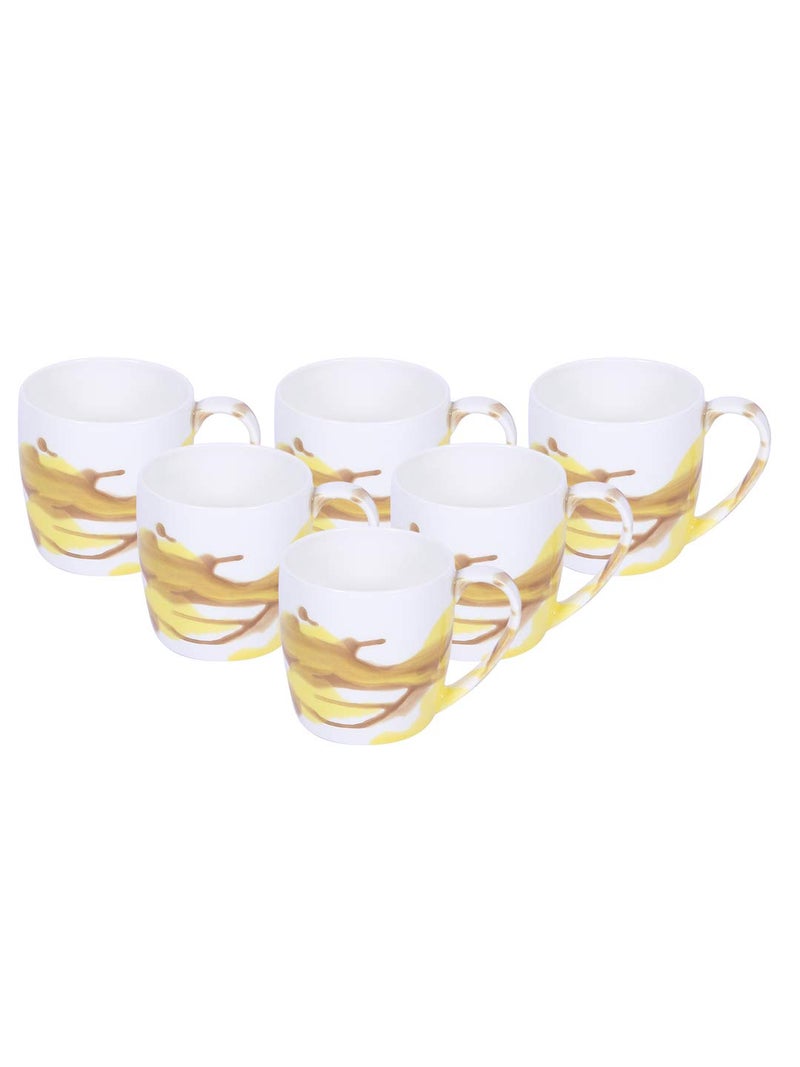 Clay Craft Alton Vista Ceramic Coffee Mug Set, 6-Pieces, Multicolour - Image 5