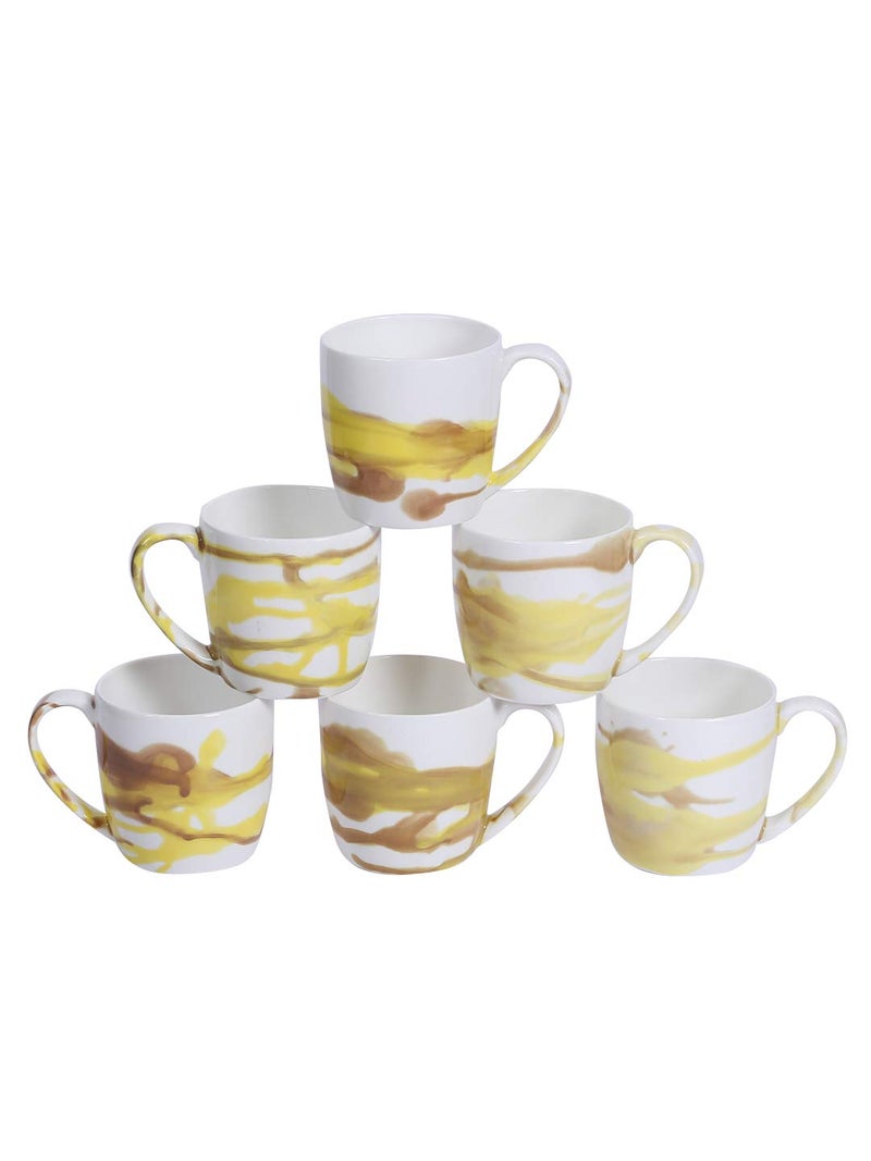 Clay Craft Alton Vista Ceramic Coffee Mug Set, 6-Pieces, Multicolour - Image 4