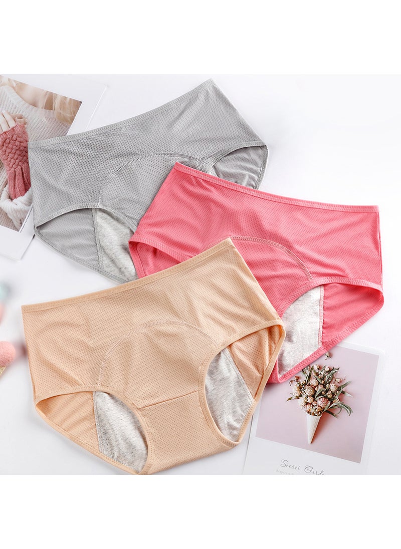 Generic Ladies Leakproof Menstrual Panties High-Waist Sanitary Briefs watermelon red  - Image 5