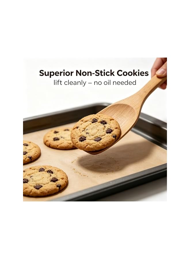S-TOP 100 Pcs Parchment Paper Sheets, Precut Unbleached Non-Stick Baking Paper for Oven Air Fryer, Greaseproof Food Paper 8x6 Inch for Roasting Grilling Steaming Bread Cup Cake Cookie - Image 3