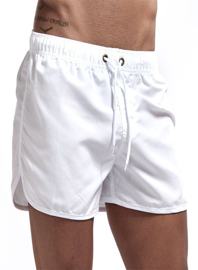 Loquat Beach Men's And Women's Quick Drying Sports And Fitness Summer Shorts White  - Image 1