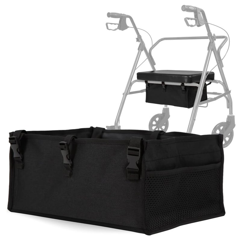 VIVE Vive Rollator Accessories Bag Under Seat Rollator Walker Basket for Seniors Extra Large Underseat Pouch Tote for Rolling Walkers with Reinforced Liner to Prevent Sagging 