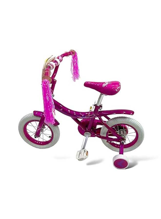 AL BADER Freestyle Kids Bike 12 Inch Bicycle for Girls Ages 3-6 Years, Pink Color, With Trainig Wheels, White Air Tires, With Small Bag, Hand & Foot Brakes. - Image 5