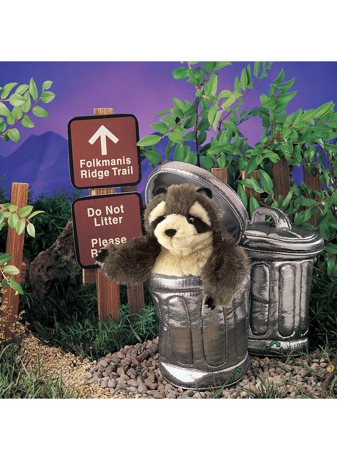 Folkmanis Raccoon In Garbage Can Hand Puppet - Image 2