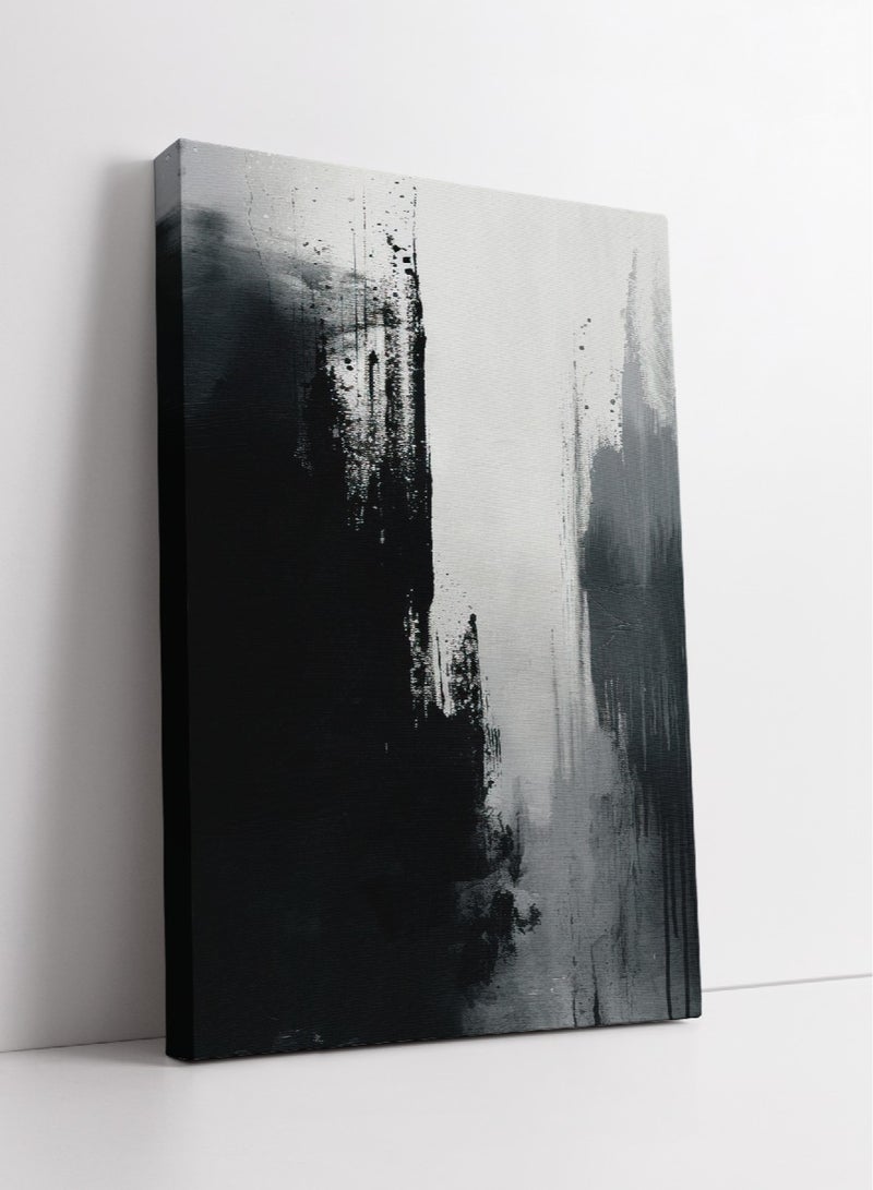 مودكلاس لوحة جدارية تصميم تجريدي بإطار خشبي - Image 1