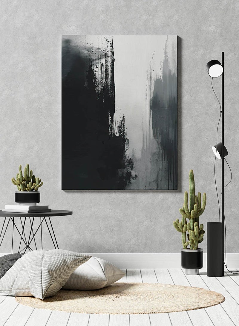 مودكلاس لوحة جدارية تصميم تجريدي بإطار خشبي - Image 2