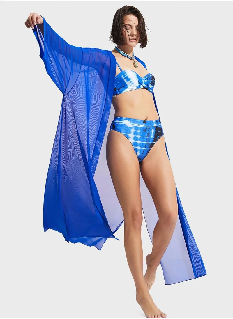 JUNE Mesh Longline Kimono