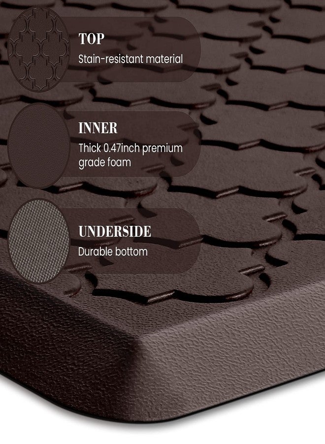 SoftDuo Kitchen Mat [2 PCS] Cushioned Anti-Fatigue Floor Mat Water Resistant Non-Skid Kitchen Mats and Rugs Ergonomic Comfort Foam Kitchen Rugs Standing Mat for Floor Office Sink (Chocolate,20"x30"+20"x60") - Image 5