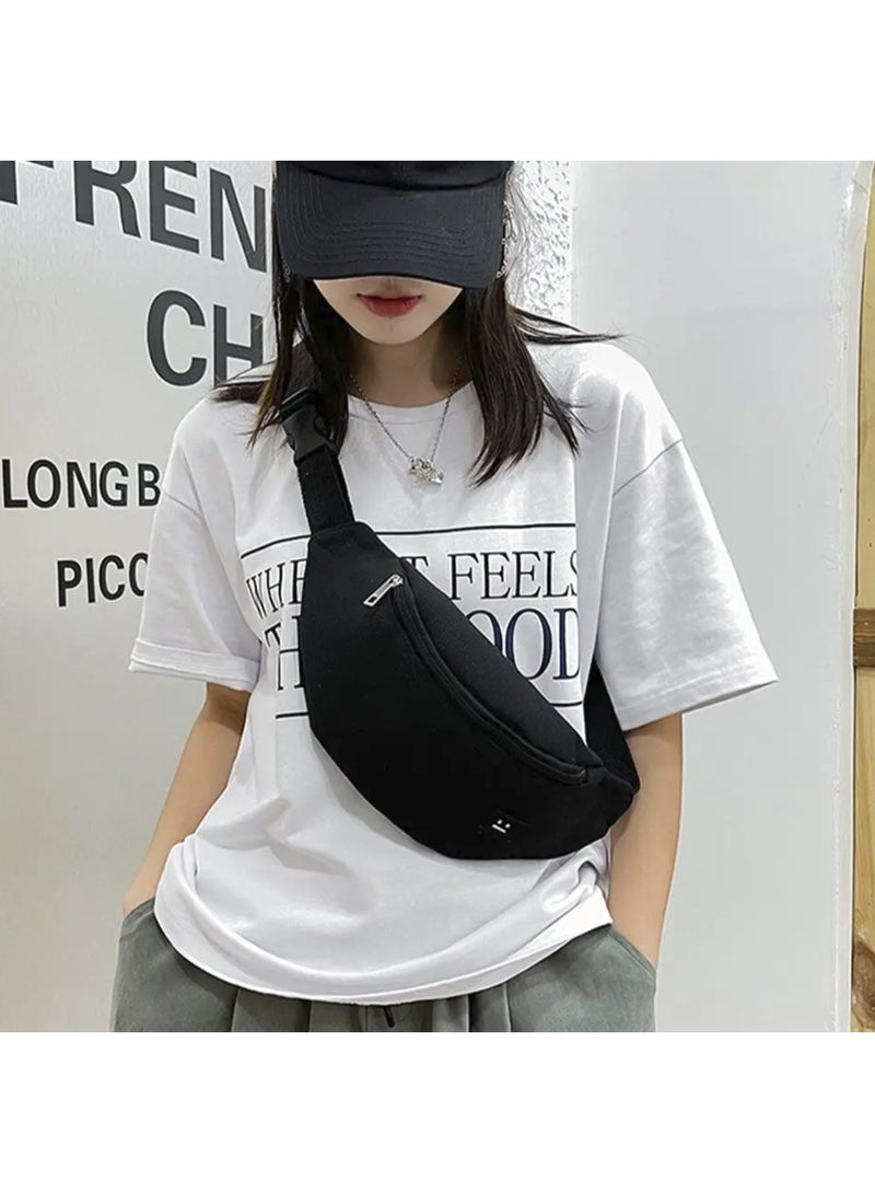 Women Waist Bag Zipper Chest Bag Female Banana Bag Money Pouch Travel Shoulder Purse Belly Pocket Hip Bag  - Image 1