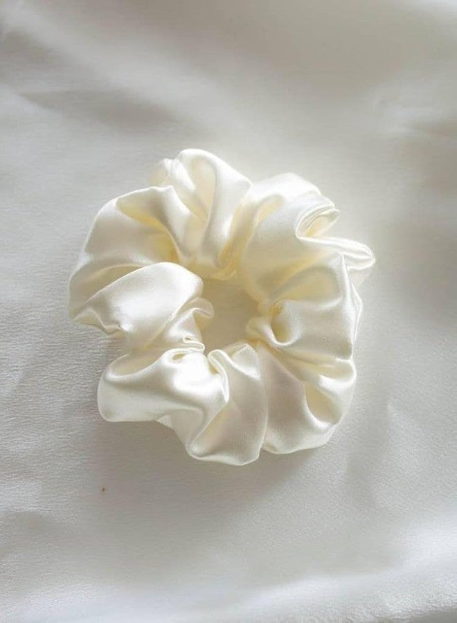 Satin Silk Hair Scrunchies | Elastic Rubber Band | Gentle, Non-Slip Hair Accessories for Women (3, Same as Image) Size Large - Image 3