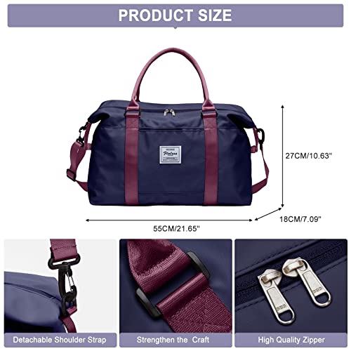 HYC00 Travel Duffel Bag,Sports Tote Gym Bag,Shoulder Weekender Overnight Bag for Women - Image 2