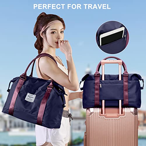 HYC00 Travel Duffel Bag,Sports Tote Gym Bag,Shoulder Weekender Overnight Bag for Women - Image 3