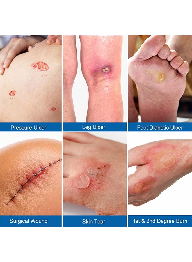 Sumifun 5 Packs Silicone Gel Dressing With Border, Adhesive Border 7.5x7.5cm Silicone Foam Dressing Bandage, Foam Dressings Breathable And Skin-Friendly, Self-Adhesive Care Patches For Wound Surfaces, Sterile and Waterproof - Image 3