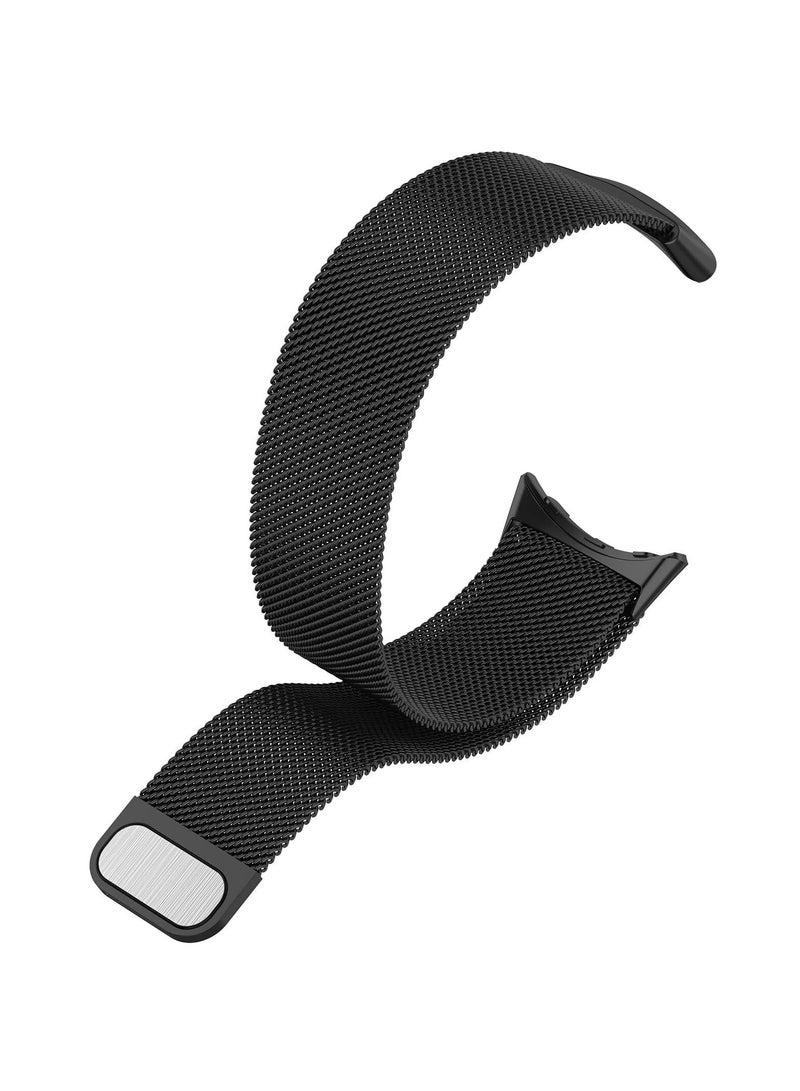 Strap Compatible with Google Pixel Watch 3 45mm Braided Stainless Steel Bracelet Watch Replacement Straps Compatible with Google Pixel Watch 3 45mm (Black) - Image 4