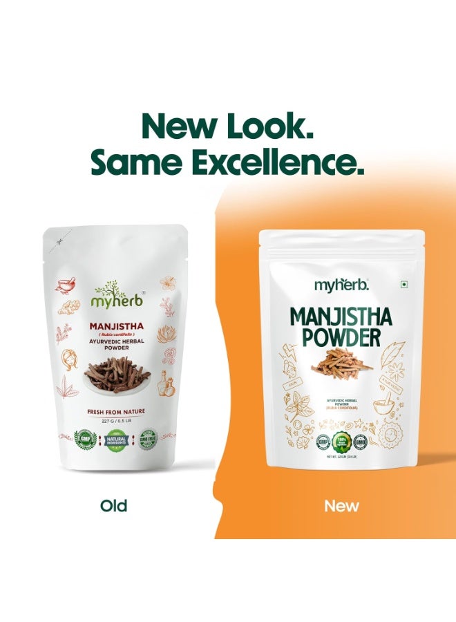 MYHERB 100% Pure Natural Organic Manjistha (Rubia Cordifolia) Powder || 227 Gm/0.5 Lbs || Ayurvedic Herbal Powder || For Hair,Face,Internal Consume || For Men & Women - Image 4