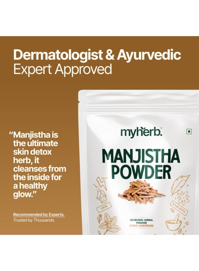 MYHERB 100% Pure Natural Organic Manjistha (Rubia Cordifolia) Powder || 227 Gm/0.5 Lbs || Ayurvedic Herbal Powder || For Hair,Face,Internal Consume || For Men & Women - Image 2
