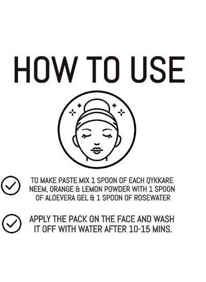 QYKKARE - Premium Clean & Clear Skin Powder Combo Of 3 For Acne Prone Skin 300 Grams - Image 1