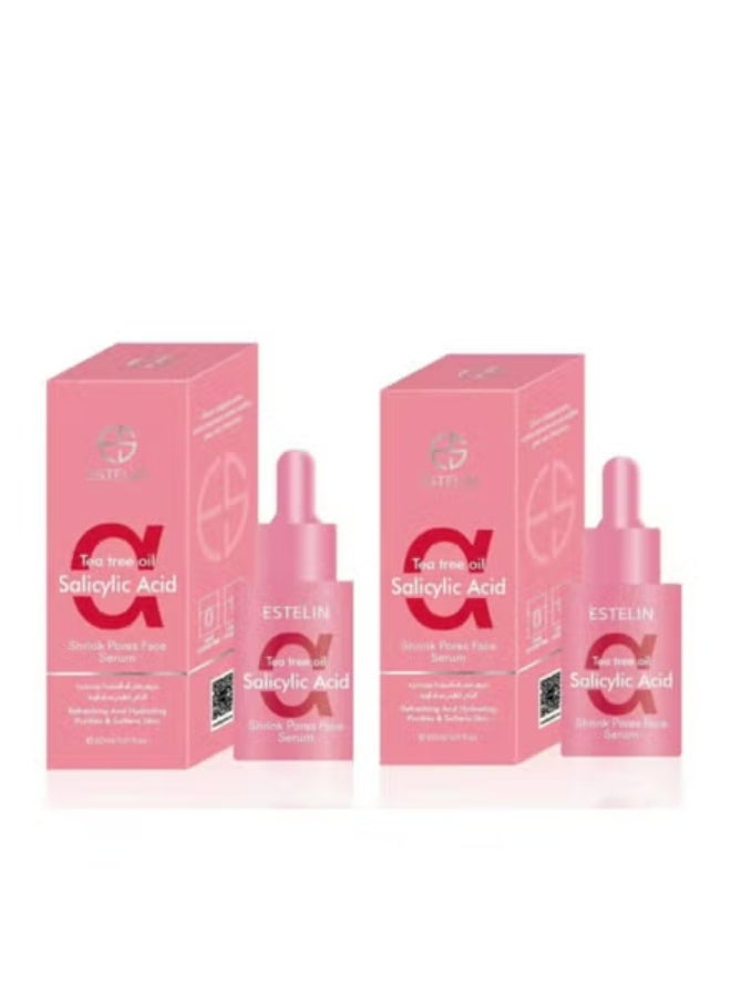 ESTELIN Tea Tree Oil Salicylic Acid Shrink Pores Face Serum 30 ml 2 pcs