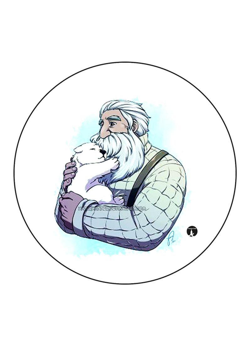 RKN An Old Man Printed Mouse Pad Multicolour
