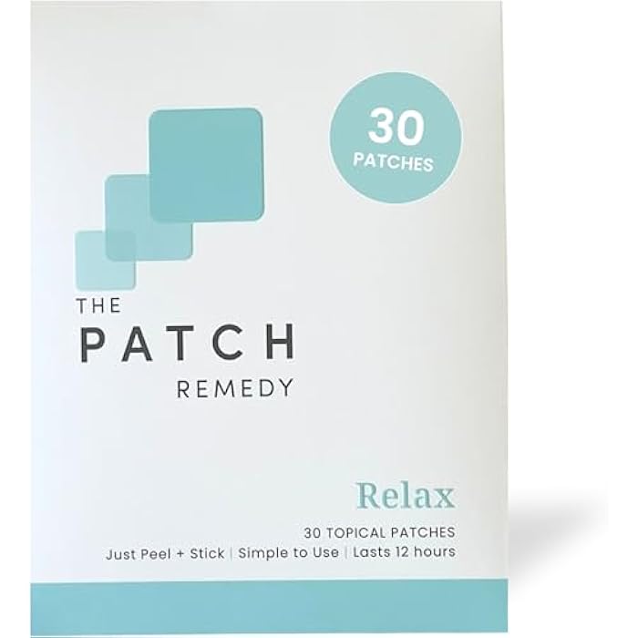 The Patch Remedy Relax Patch | L-Theanine, Lemon Balm, Valerian, Ashwagandha, Passionflower | 30 Patches - Image 1