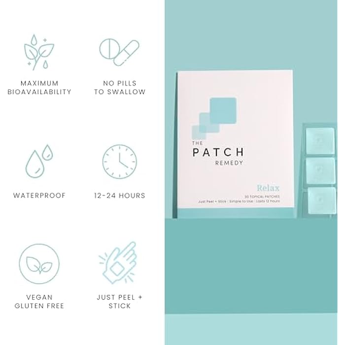 The Patch Remedy Relax Patch | L-Theanine, Lemon Balm, Valerian, Ashwagandha, Passionflower | 30 Patches - Image 5