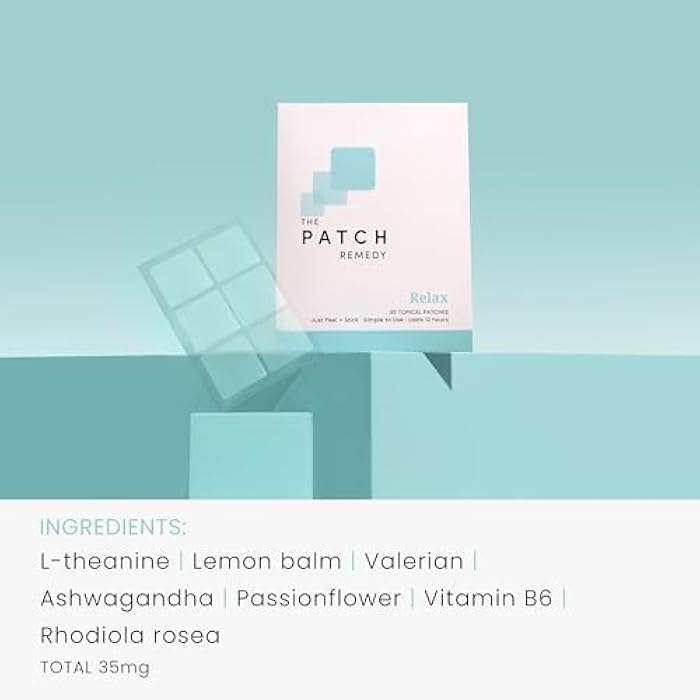 The Patch Remedy Relax Patch | L-Theanine, Lemon Balm, Valerian, Ashwagandha, Passionflower | 30 Patches - Image 4